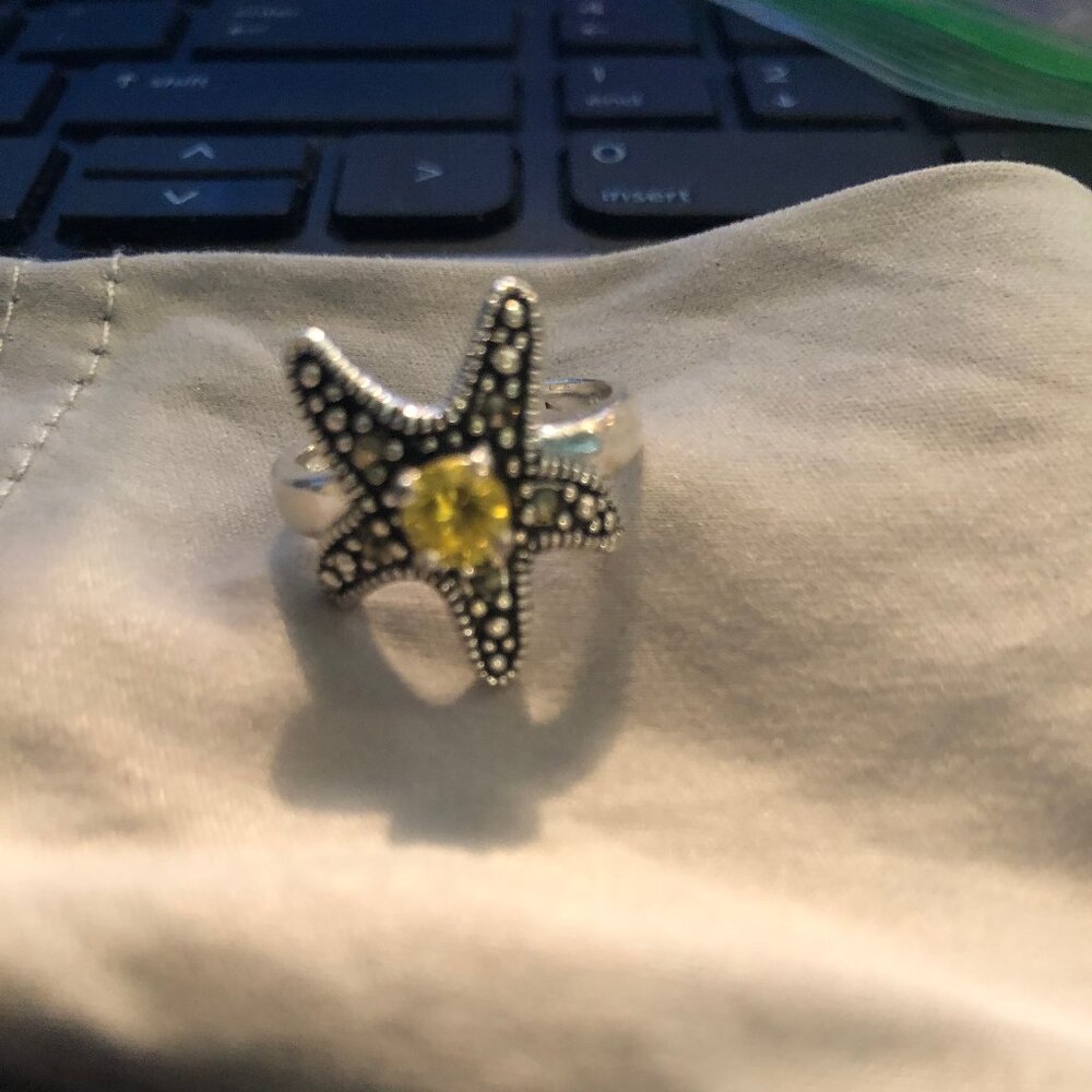 Marcasite Starfish Ring